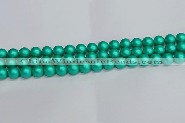 CSB1753 15.5 inches 10mm round matte shell pearl beads wholesale