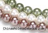 CSB21 16 inches 16mm round shell pearl beads Wholesale