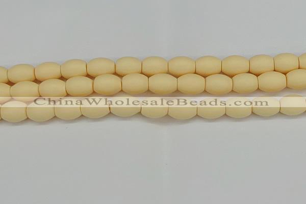 CSB2100 15.5 inches 10*14mm rice matte shell pearl beads