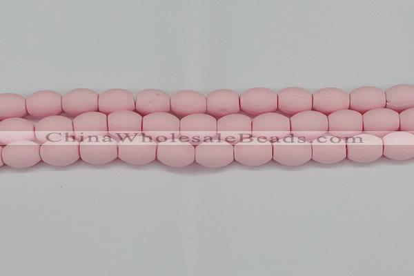 CSB2101 15.5 inches 10*14mm rice matte shell pearl beads