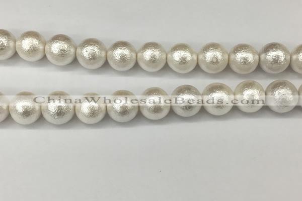 CSB2206 15.5 inches 16mm round wrinkled shell pearl beads wholesale