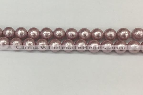 CSB2244 15.5 inches 12mm round wrinkled shell pearl beads wholesale