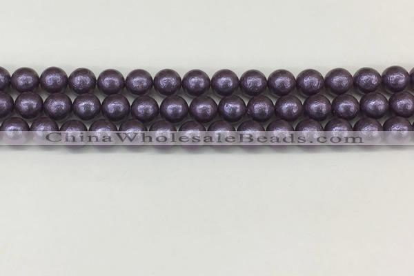 CSB2271 15.5 inches 6mm round wrinkled shell pearl beads wholesale