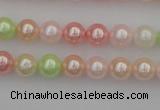 CSB301 15.5 inches 8mm round mixed color shell pearl beads