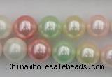 CSB352 15.5 inches 12mm round mixed color shell pearl beads