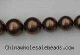 CSB402 15.5 inches 8mm - 16mm round shell pearl beads