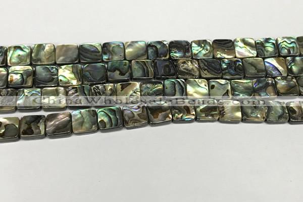 CSB4144 15.5 inches 10*10mm square abalone shell beads wholesale