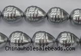 CSB550 15.5 inches 12*15mm whorl teardrop shell pearl beads