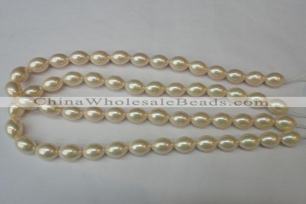 CSB845 15.5 inches 10*14mm rice shell pearl beads wholesale