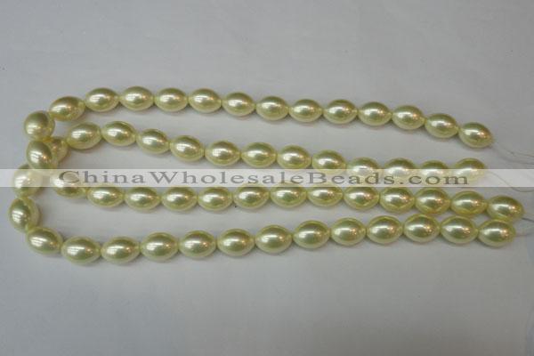 CSB846 15.5 inches 10*14mm rice shell pearl beads wholesale