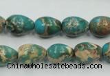 CSE05 15.5 inches 10*14mm teardrop natural sea sediment jasper beads