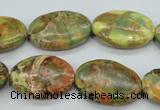 CSE125 15.5 inches 18*25mm oval dyed natural sea sediment jasper beads