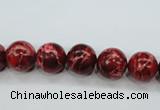 CSE162 15.5 inches 10mm round dyed natural sea sediment jasper beads