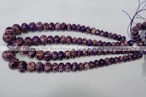 CSE303 15.5 inches 7*10mm – 15*20mm rondelle dyed sea sediment jasper beads