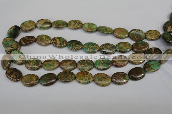 CSE5042 15.5 inches 15*20mm oval natural sea sediment jasper beads