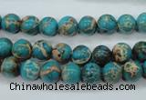 CSE75 15.5 inches 8mm round dyed natural sea sediment jasper beads