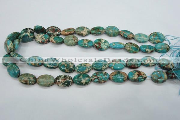 CSE98 15.5 inches 13*18mm oval dyed natural sea sediment jasper beads