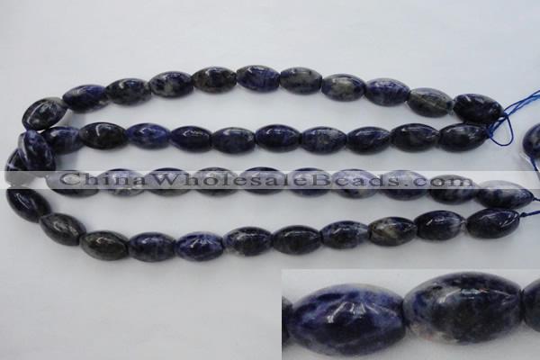 CSO359 15.5 inches 11*18mm trihedron natural sodalite beads