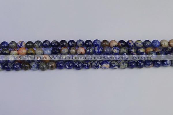 CSO512 15.5 inches 8mm round orange sodalite beads wholesale