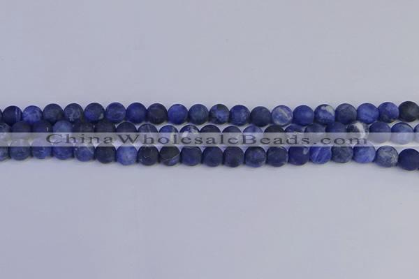 CSO542 15.5 inches 8mm round matte sodalite beads wholesale