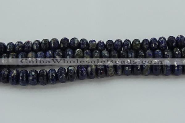 CSO665 15.5 inches 8*14mm faceted rondelle sodalite gemstone beads