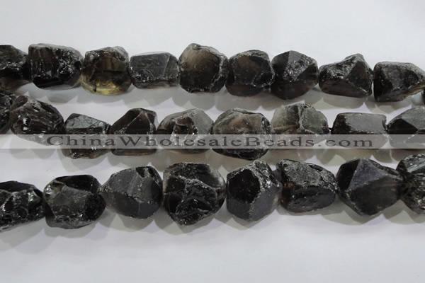 CSQ268 15.5 inches 16*20mm faceted nuggets smoky quartz beads