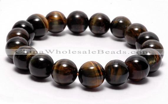 CTB03 7 inches 10mm round blue tiger eye stretch bracelet