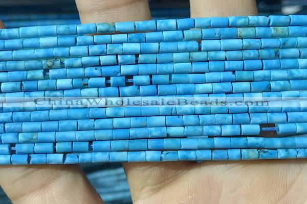 CTB806 15.5 inches 2*4mm tube turquoise beads wholesale