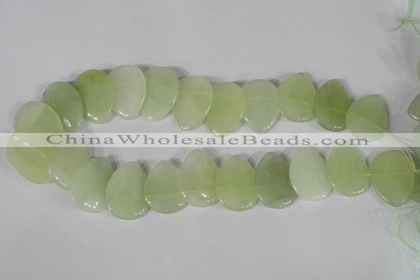 CTD05 Top drilled 22*30mm flat teardrop New jade beads