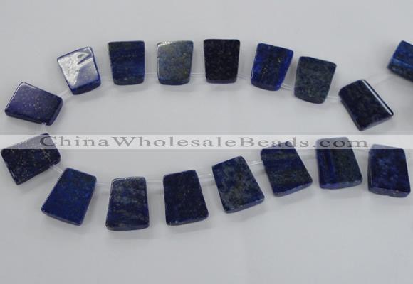 CTD1590 Top drilled 20*25mm trapezoid lapis lazuli gemstone beads