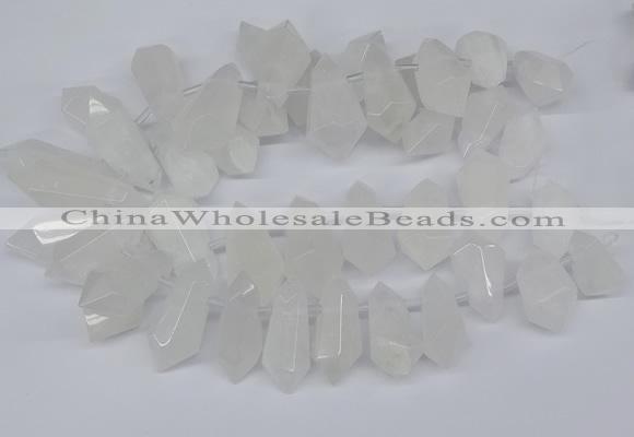 CTD2859 Top drilled 15*20mm - 22*50mm sticks quartz beads