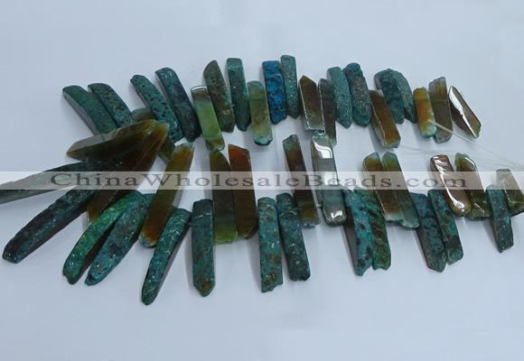 CTD2912 Top drilled 8*35mm - 10*65mm sticks agate beads