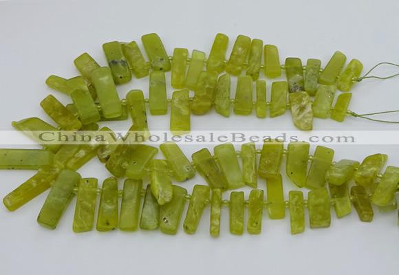 CTD3520 Top drilled 10*20mm - 12*40mm sticks Korean jade beads