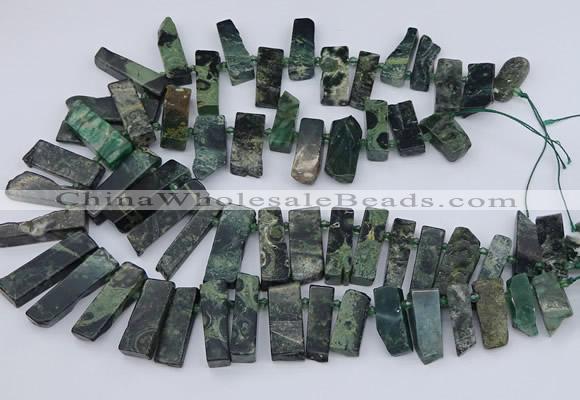 CTD3521 Top drilled 10*20mm - 12*40mm sticks kambaba jasper beads