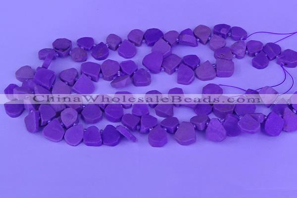 CTD3872 Top drilled 10*12mm - 14*16mm freeform kunzite beads