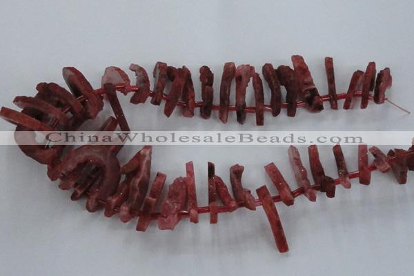 CTD671 Top drilled 10*25mm - 12*45mm wand agate gemstone beads