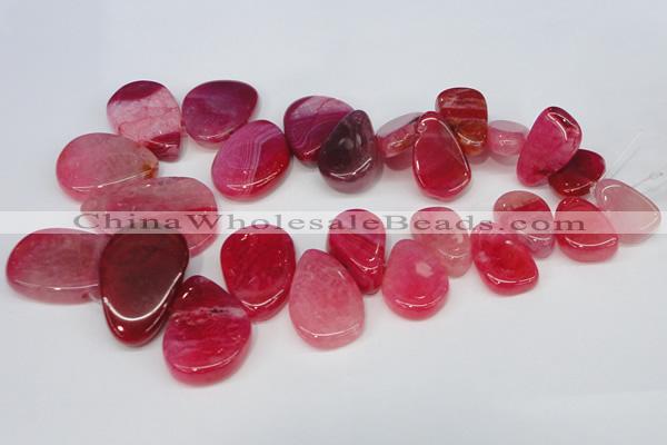 CTD686 Top drilled 18*25mm - 28*40mm freeform agate gemstone beads