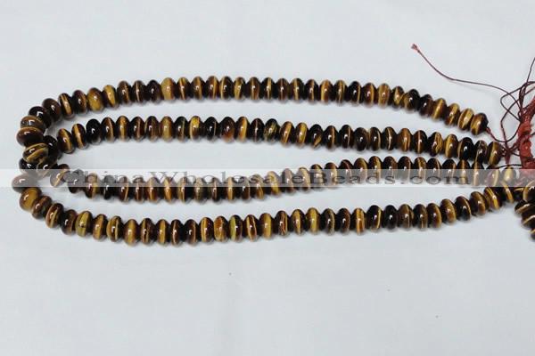 CTE195 15.5 inches 6*10mm rondelle yellow tiger eye gemstone beads