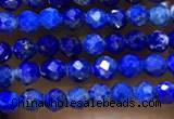 CTG1075 15.5 inches 2mm faceted round tiny lapis lazuli beads