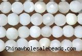 CTG1088 15.5 inches 2mm faceted round tiny mother of pearl beads