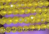 CTG1093 15.5 inches 2mm faceted round tiny quartz glass beads