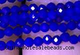 CTG1100 15.5 inches 2mm faceted round tiny quartz glass beads