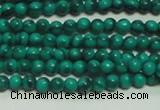 CTG131 15.5 inches 3mm round tiny synthetic malachite beads wholesale