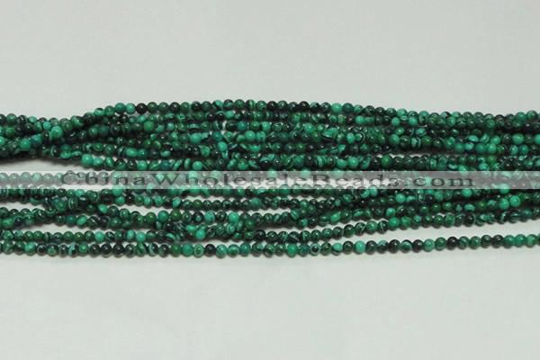 CTG132 15.5 inches 3mm round tiny synthetic malachite beads wholesale