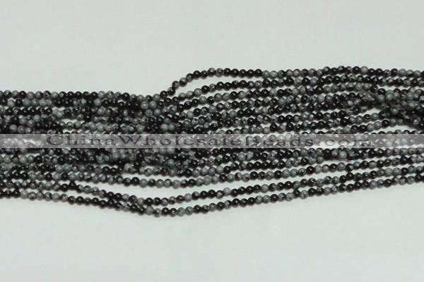 CTG136 15.5 inches 3mm round tiny snowflake obsidian beads wholesale