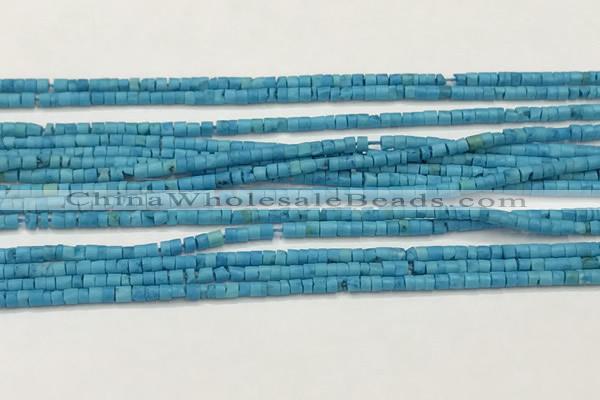 CTG1372 15.5 inches 1.5*2mm heishi tiny blue turquoise beads