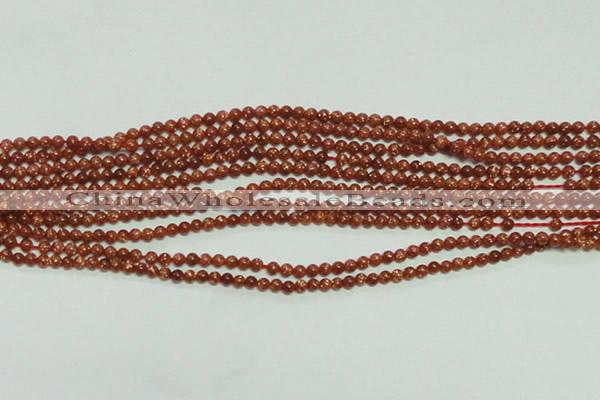 CTG142 15.5 inches 3mm round tiny goldstone beads wholesale