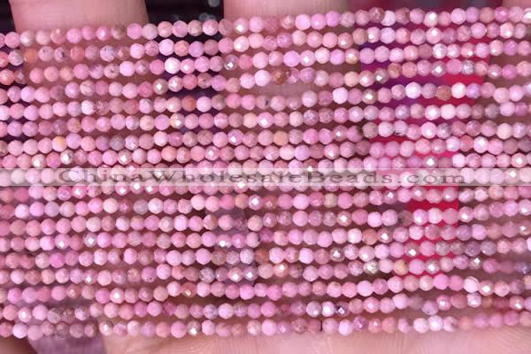 CTG1431 15.5 inches 2mm faceted round Chinese rhodochrosite beads