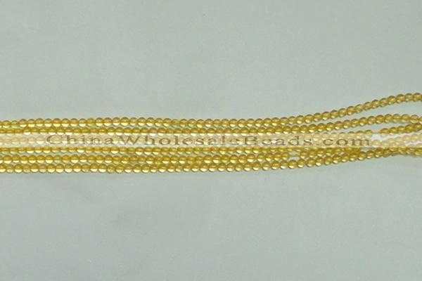 CTG146 15.5 inches 3mm round tiny citrine gemstone beads wholesale