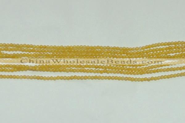 CTG148 15.5 inches 3mm round tiny yellow jade beads wholesale